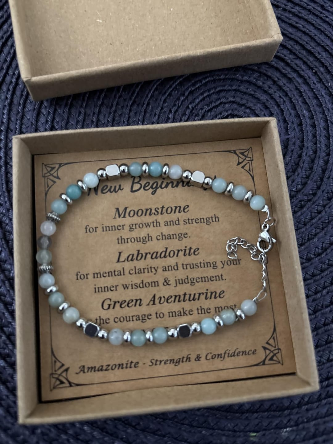 Customer photo review of Anniversary Gift for Women | Bracelet with Year-Specific Message Card