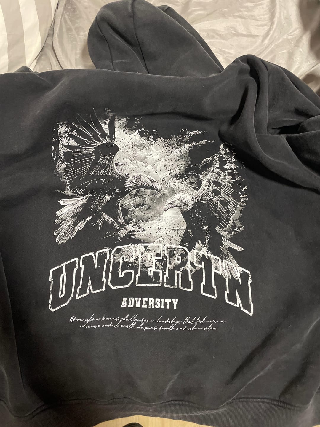 Customer photo review of UC010 Phantom Oversized Zip Up - Black Wash