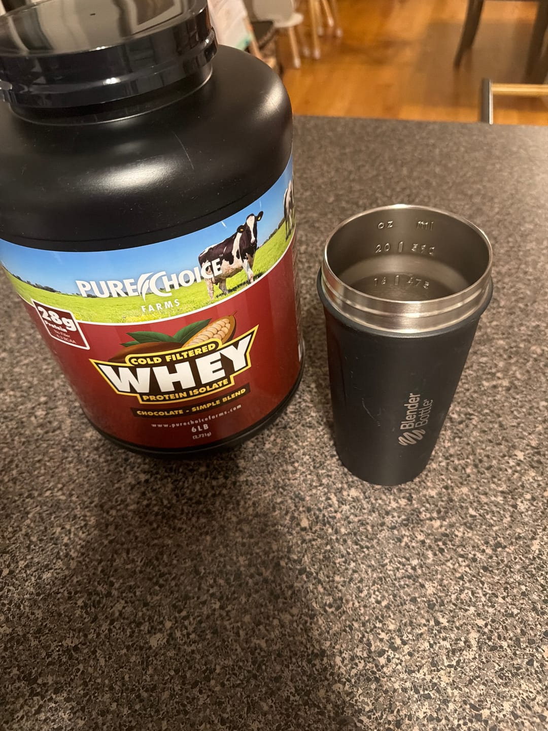 Customer photo review of Whey Protein Isolate Chocolate