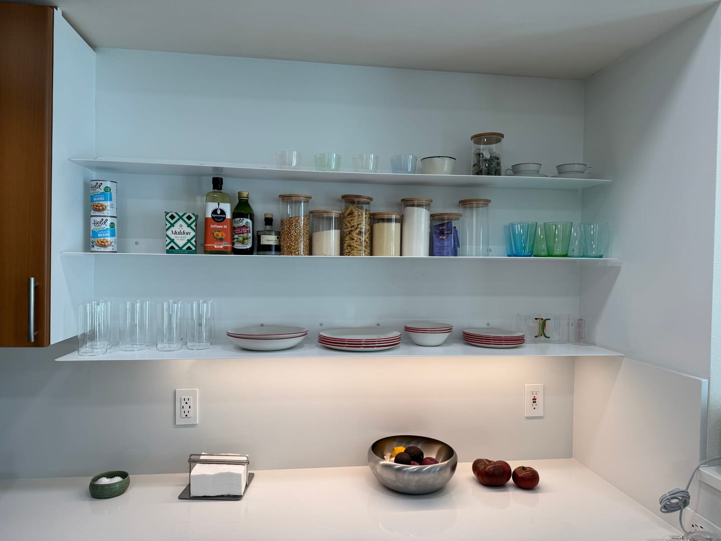 Customer photo review of Modern Metal Floating Shelf - Minimalist Wall Storage & Display