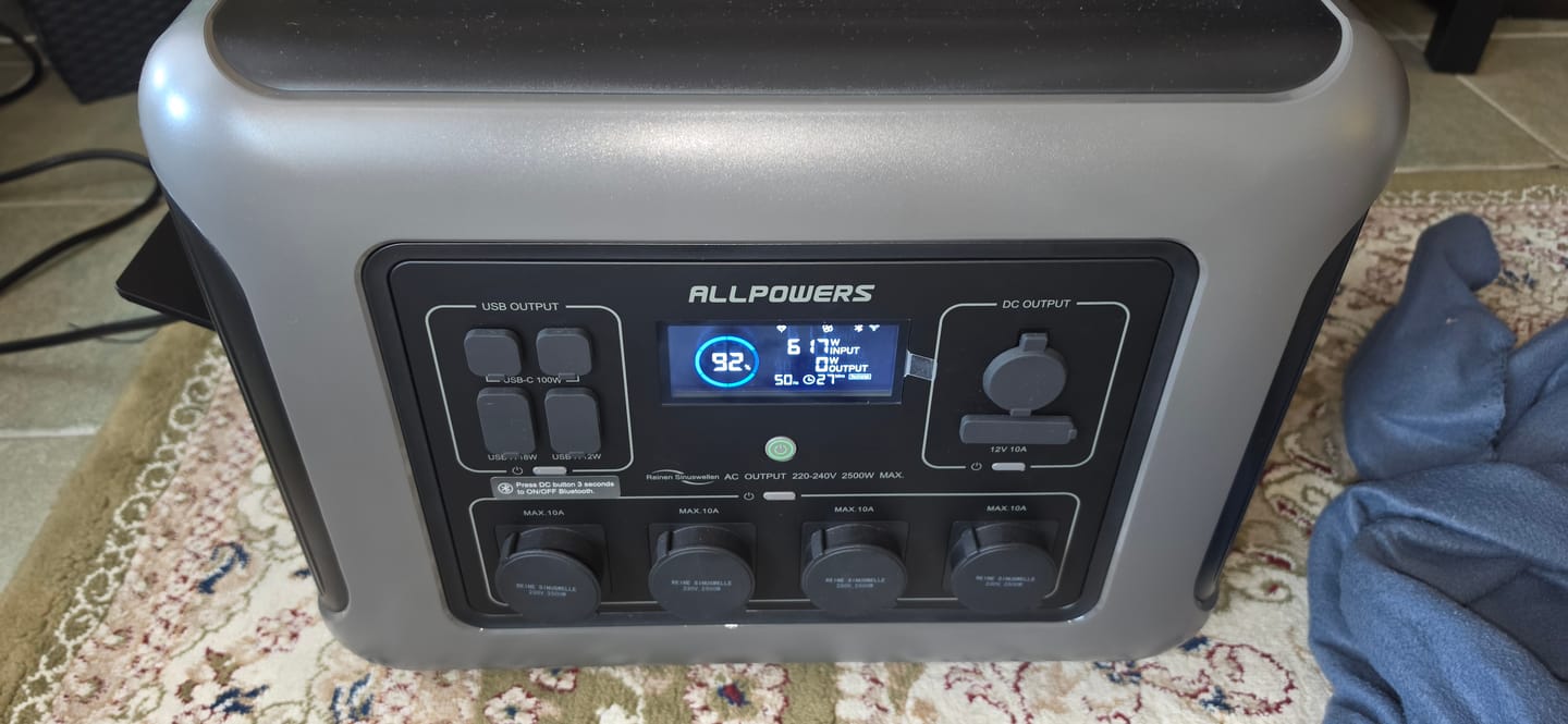 Customer photo review of ALLPOWERS R2500 V2 Portable Power Station 2500W 1920Wh LiFeP04 Battery
