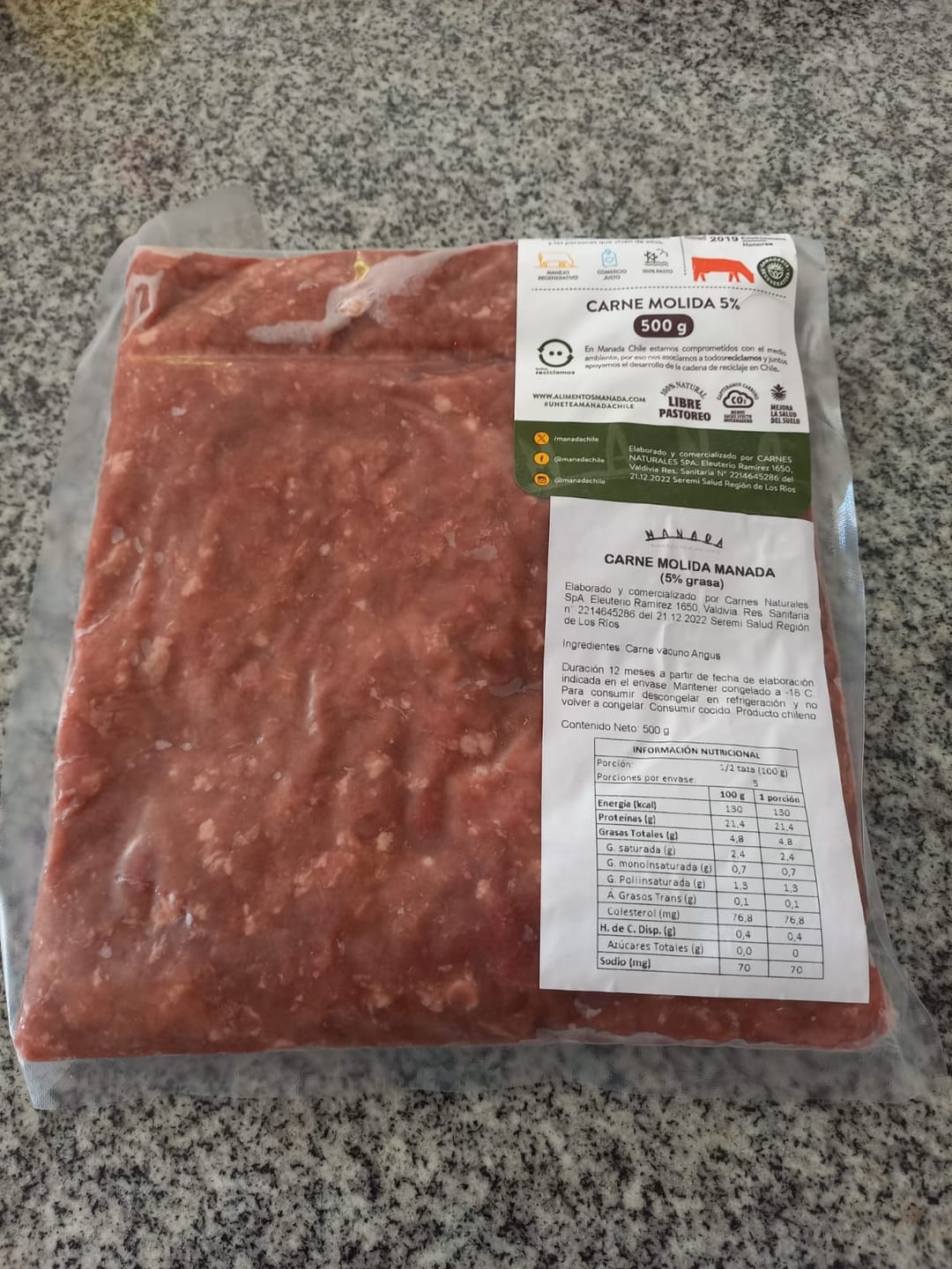 Customer photo review of Posta Molida Angus 3% 500 gr