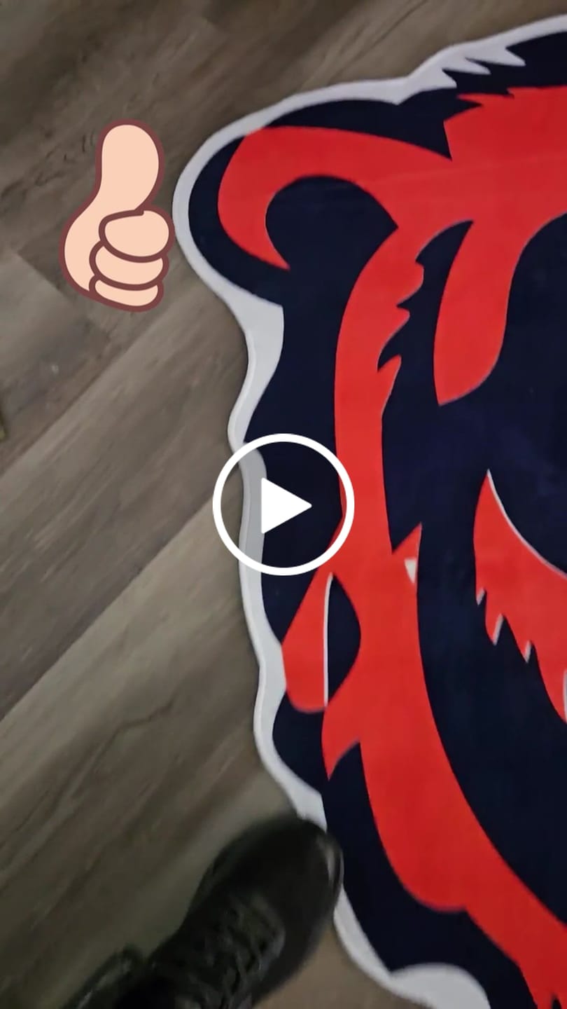Customer video review of Chicago Bears Logo Rug
