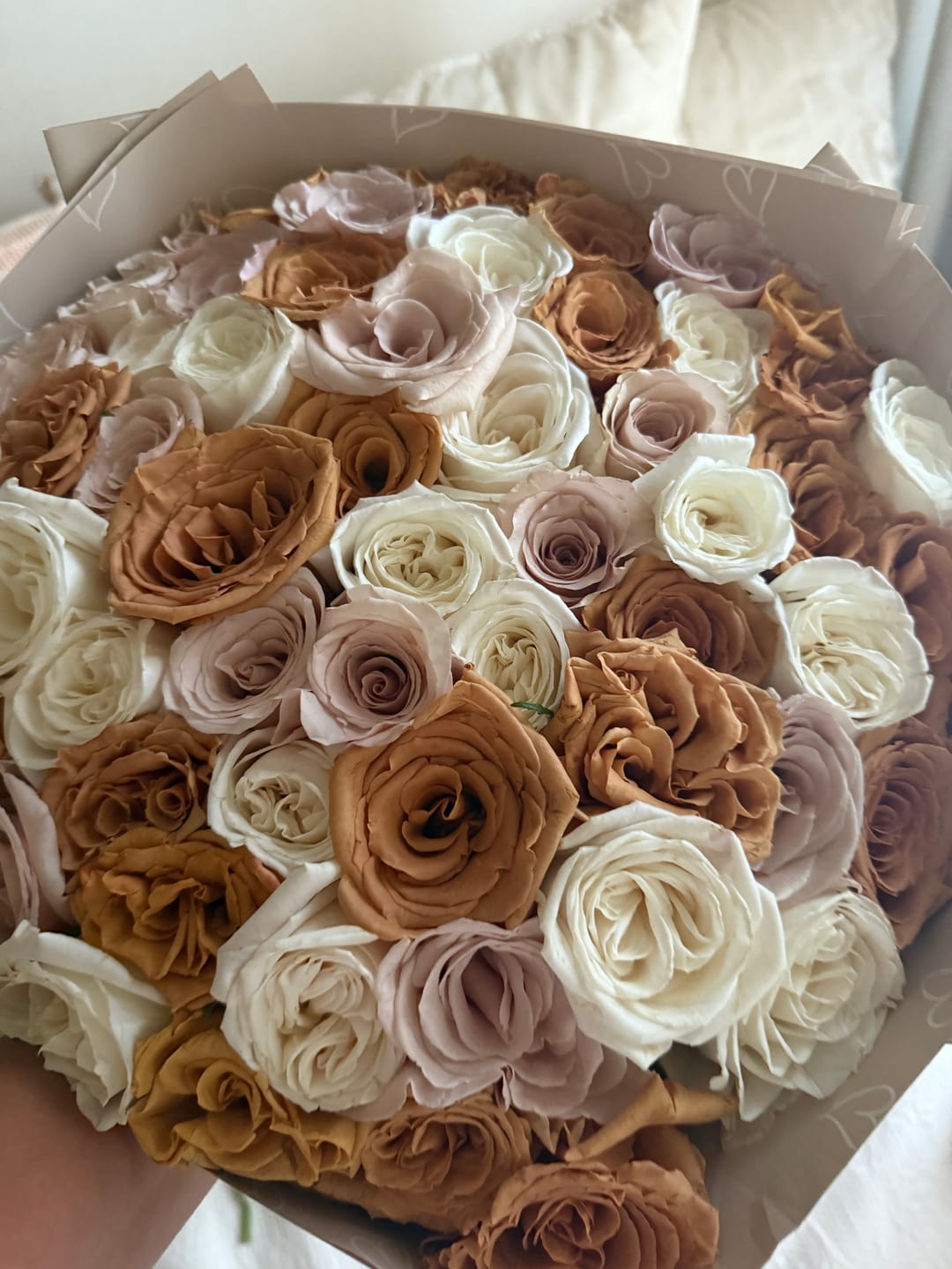 Customer photo review of Cappuccino Deluxe Rose Bouquet