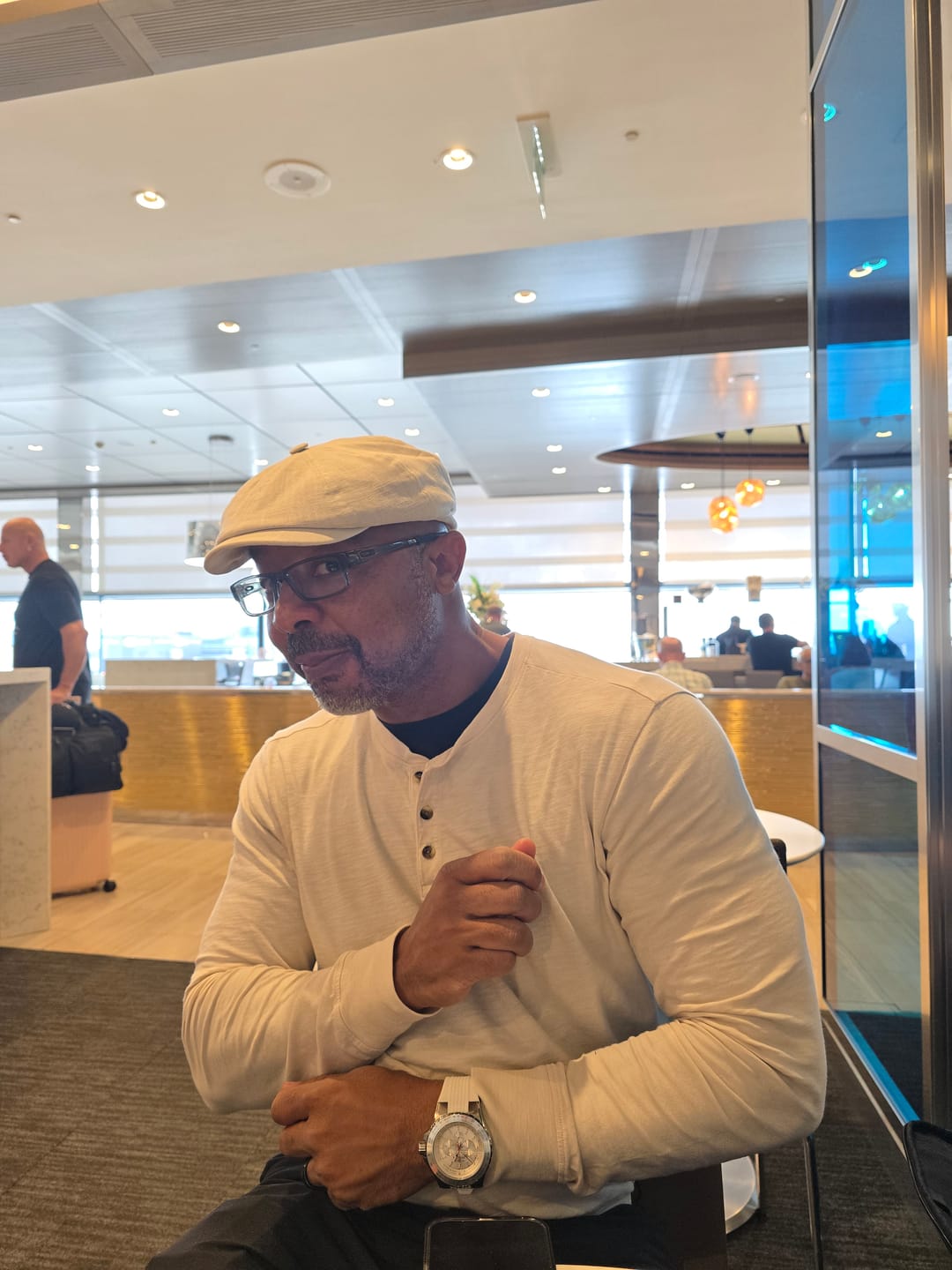 Customer photo review of Linen 'Brooklyn' Bakerboy Cap
