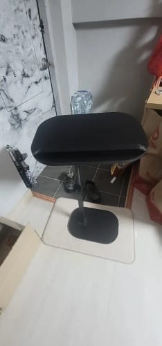 Customer photo review of C-Shaped Side Table – Height Adjustable Sofa Laptop Table