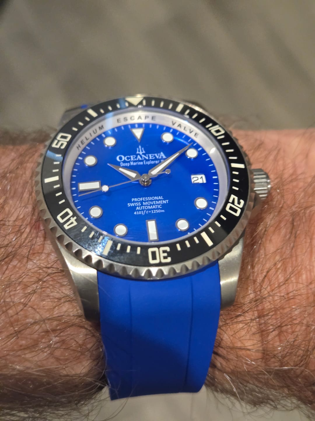 Customer photo review of FKM Blue Rubber Strap - STANDARD VERSION