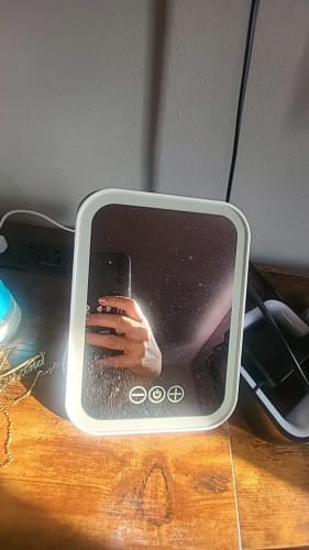 Customer photo review of LED Makeup Mirror – Dimmable Folding Vanity Mirror