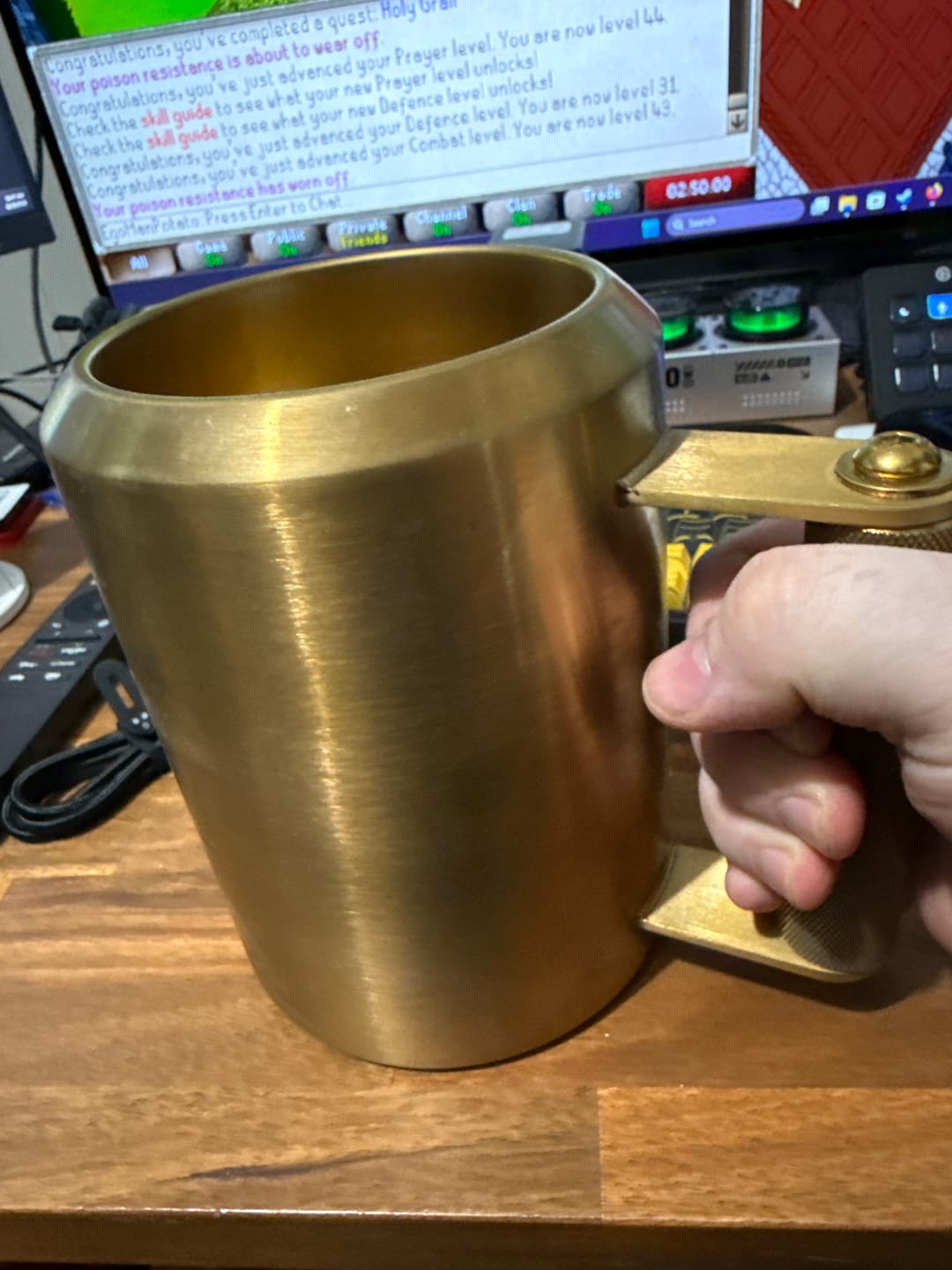 Customer photo review of 22lb Gold HEAVY* Mug