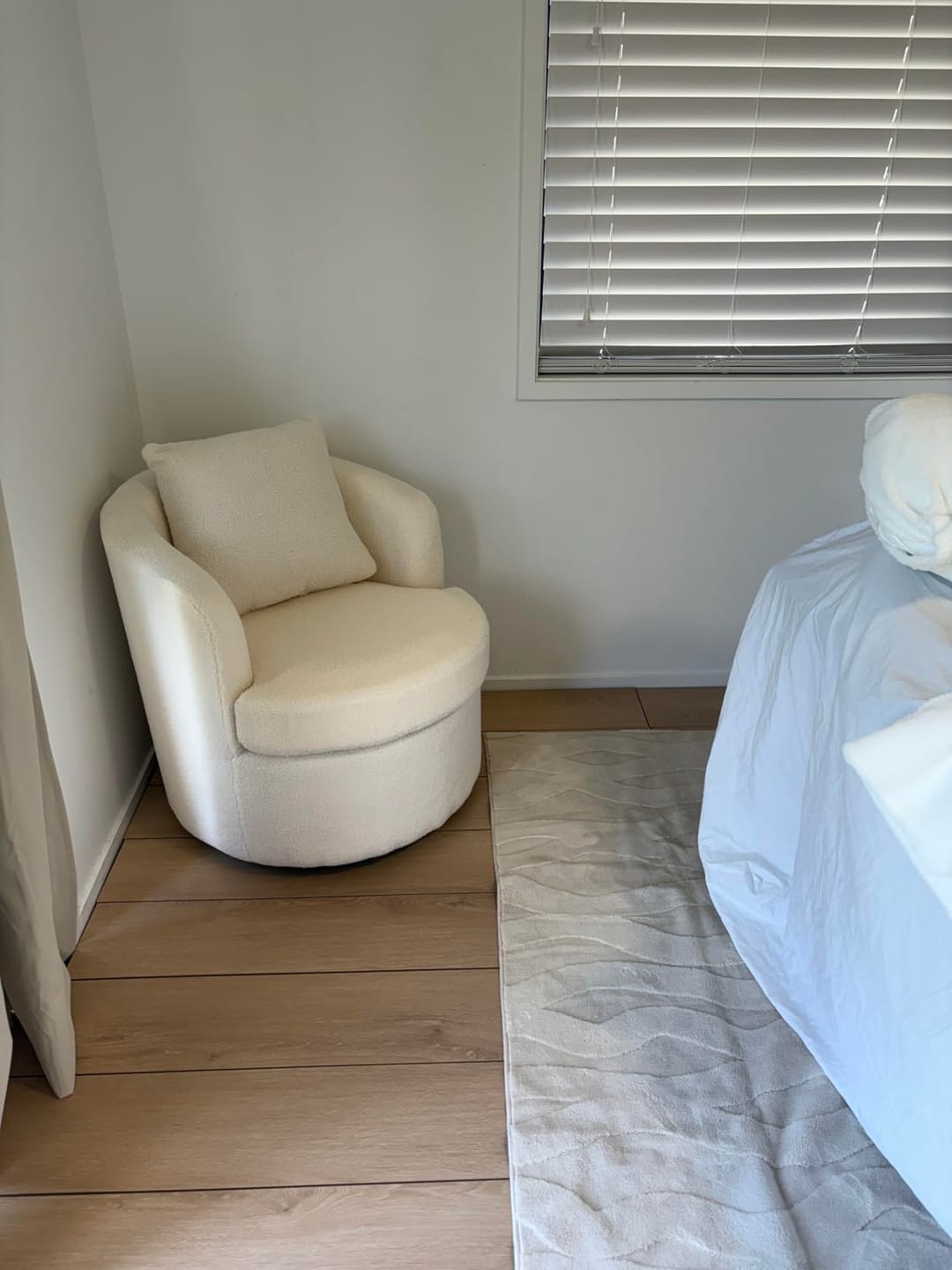 Customer photo review of Fleece Swivel Chair