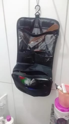 Customer photo review of Men's Toiletry Bag – Waterproof Hanging Travel Wash Pouch