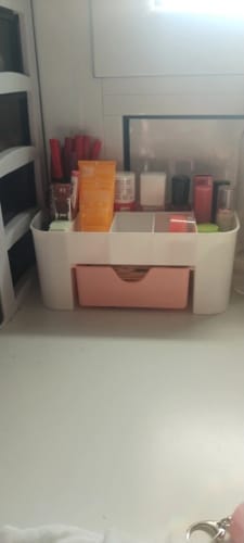 Customer photo review of Makeup Organizer with Drawer – Acrylic Brush and Lipstick Holder