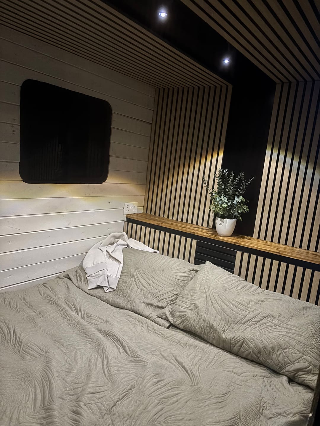 Customer photo review of Acoustic Slat Wall Panels Wooden Decorative Wall Panels Natural Oak Premium 2.4m x 0.6m