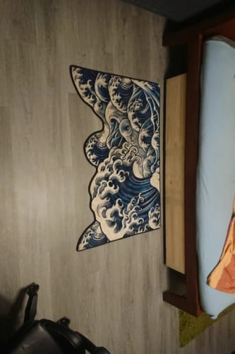 Customer photo review of Wave Pattern Floor Mat - Soft Anti-Slip Home Rug
