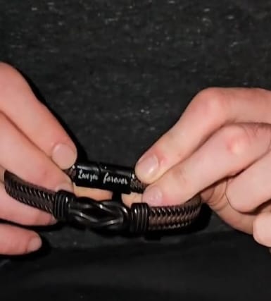 Customer photo review of Birthday Gift for Men | Bracelet with Milestone Year Card