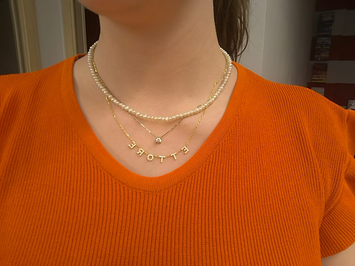 Customer photo review of Collana MINI LETTERS BRIGHT