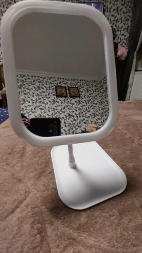 Customer photo review of LED Vanity Mirror – Touch Control Desktop Dressing Mirror