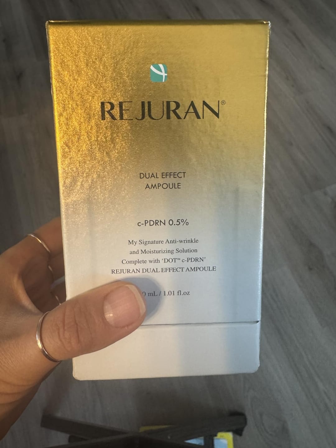 Customer photo review of Rejuran Dual Effect Ampoule