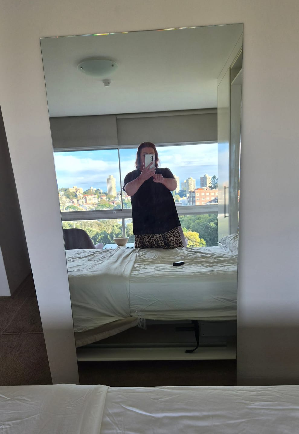 Customer photo review of Cassia – Frameless Full Length Mirror