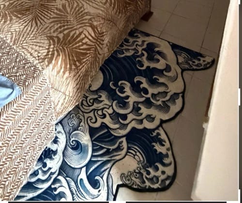 Customer photo review of Wave Pattern Floor Mat - Soft Anti-Slip Home Rug