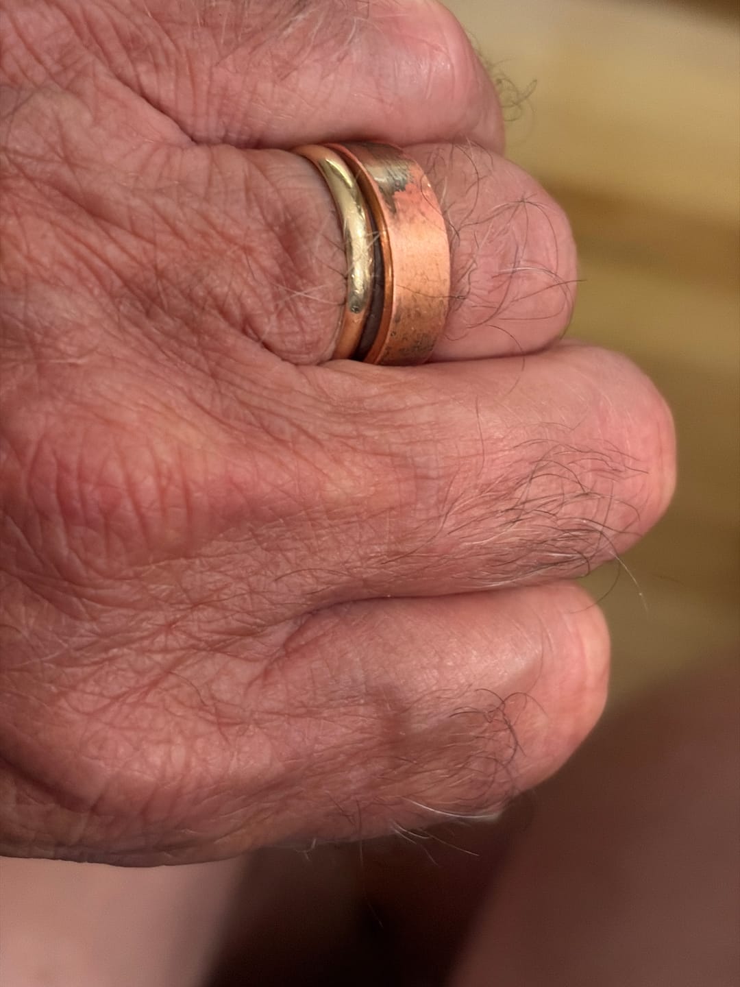 Customer photo review of Mens Adjustable Copper Magnetic Ring