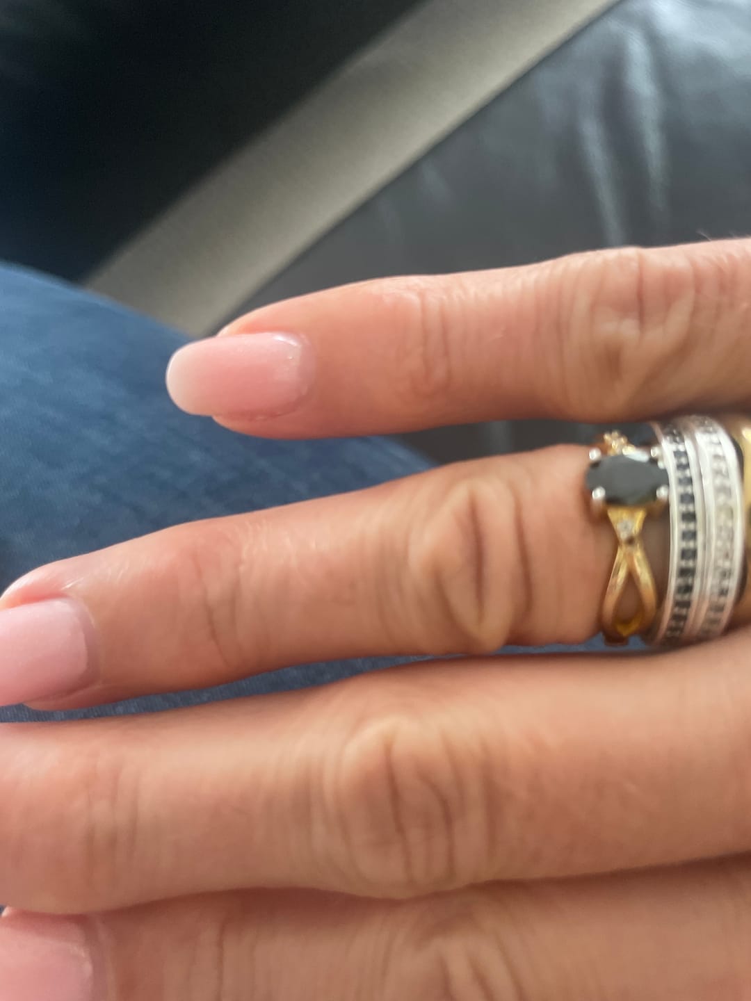 Customer photo review of Obsidian Ring - Doppelring