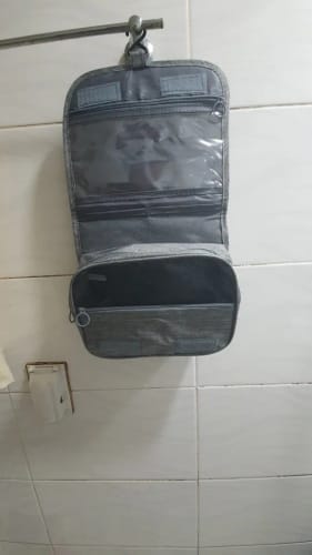 Customer photo review of Men's Toiletry Bag – Waterproof Hanging Travel Wash Pouch