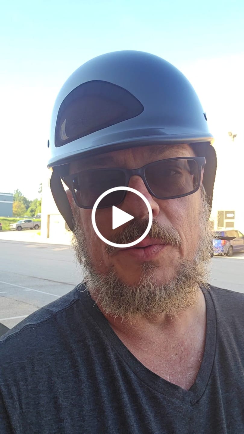 Customer video review of Low Profile Reversible DOT Polo Helmet / Gloss Black