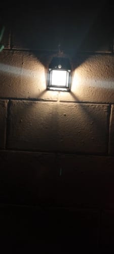 Customer photo review of Solar Wall Light - Waterproof Outdoor LED Sensor Light