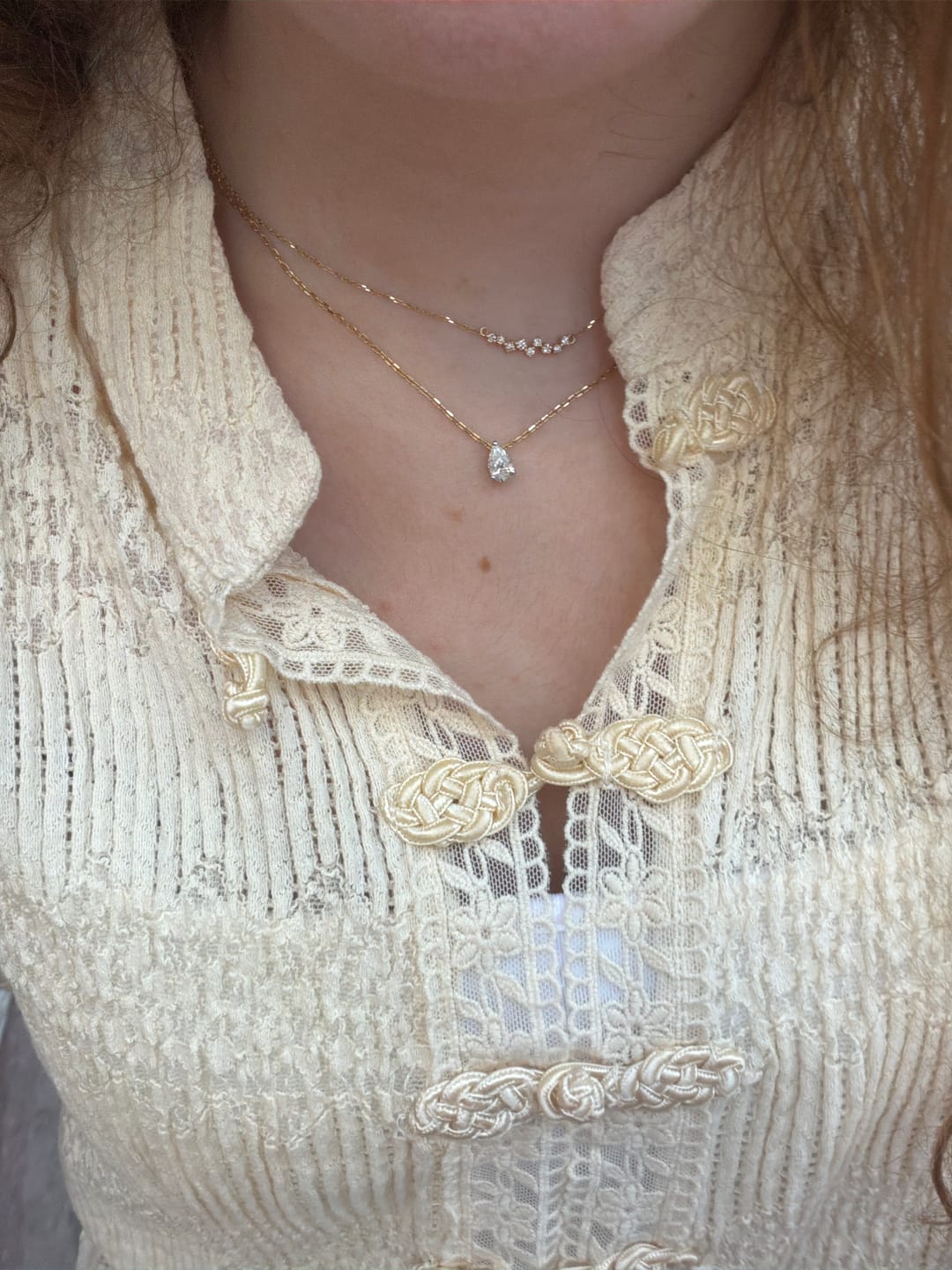 Customer photo review of Queen Yatay Pırlanta Kolye