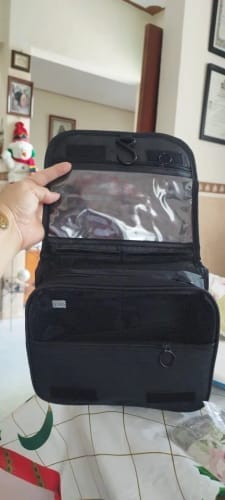 Customer photo review of Men's Toiletry Bag – Waterproof Hanging Travel Wash Pouch
