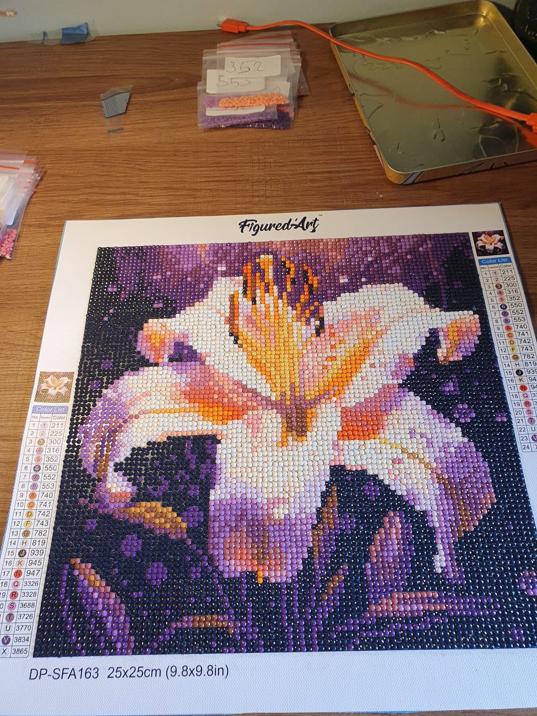 Customer photo review of Mini Diamond Painting 25x25cm - Épanouissement de Lys