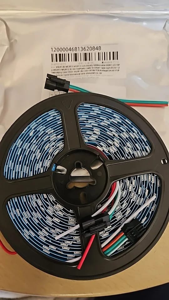 Customer photo review of WS2812B WS2815 WS2813 WS2811 Addressable RGBIC LED Strip - DC5V/12V Smart Pixel Tape Light (30/60/144 LEDs/m)