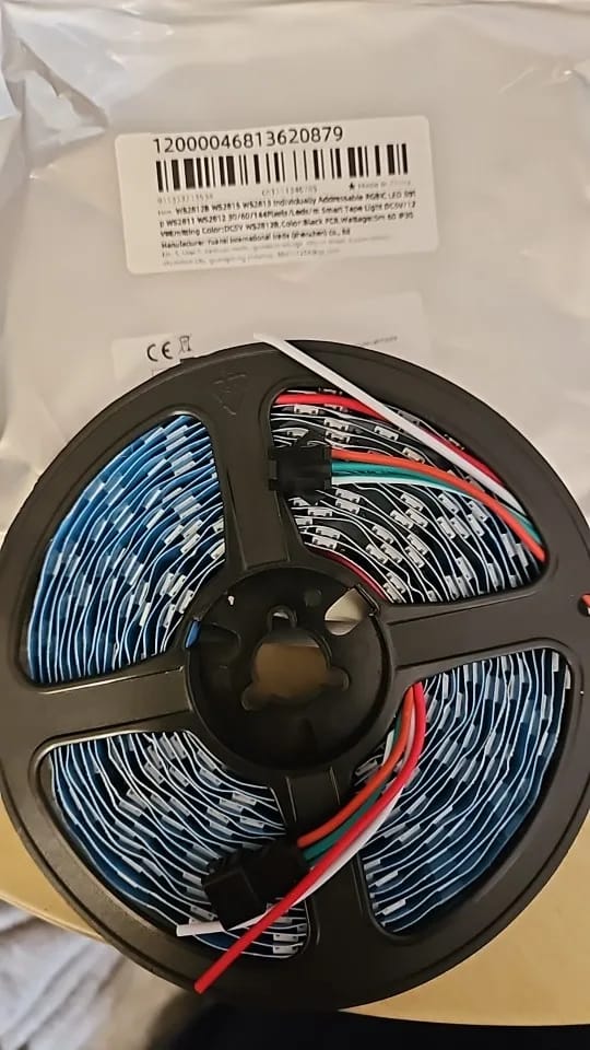 Customer photo review of WS2812B WS2815 WS2813 WS2811 Addressable RGBIC LED Strip - DC5V/12V Smart Pixel Tape Light (30/60/144 LEDs/m)