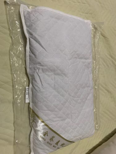 Customer photo review of Buckwheat Neck Pillow – Plaid Shaped Husk Filling Cushion