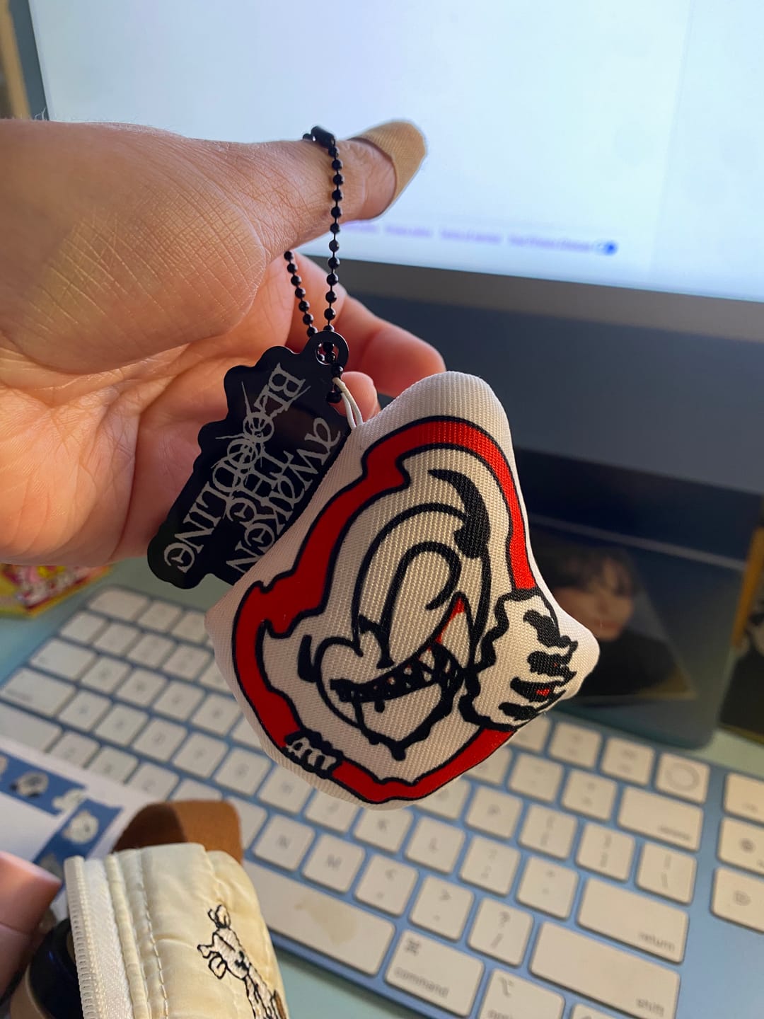 Customer photo review of &TEAM - AWAKEN THE BLOODLINE 2025 CONCERT TOUR OFFICIAL MD CUSHION KEY HOLDER