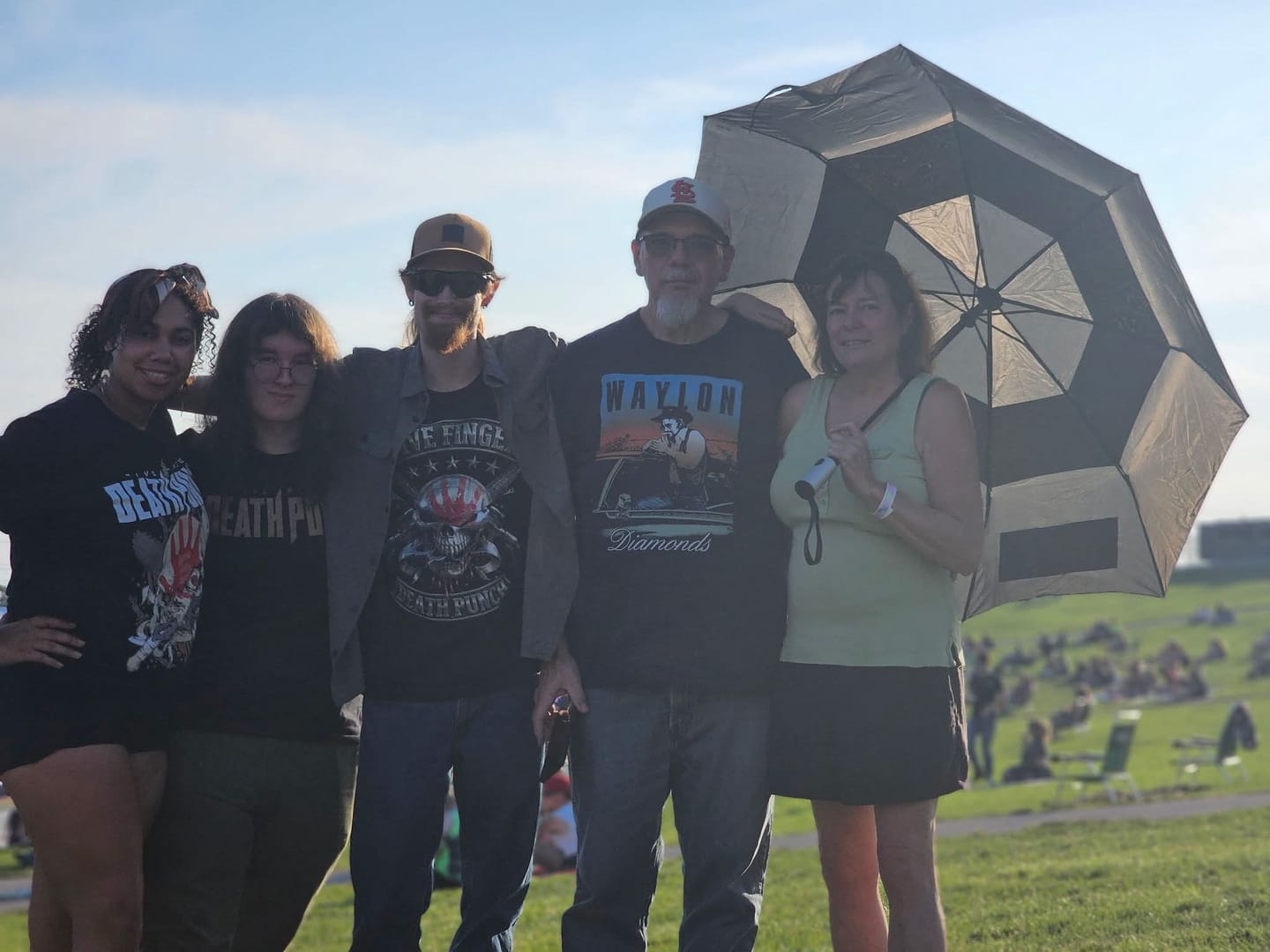Customer photo review of Waylon Jennings Diamonds Navy Tee Shirt
