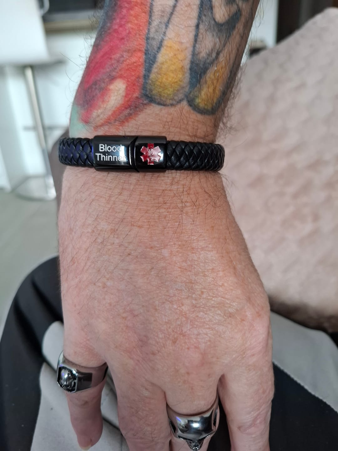 Customer photo review of Medische Waarschuwingsarmband
