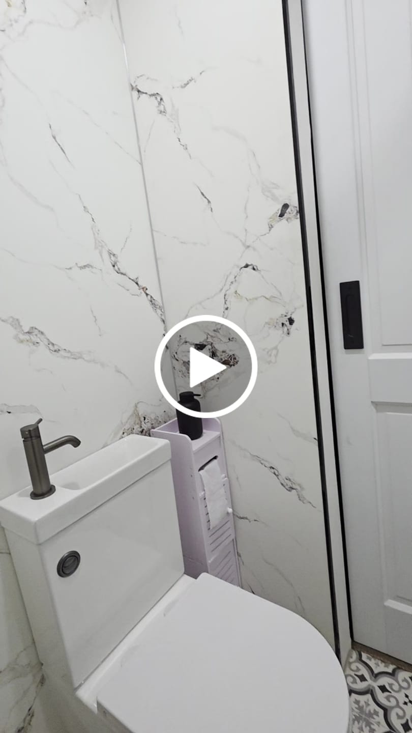 Customer video review of 10mm Oro Gold Marble Ultra Matt Shower Panel 1M x 2.4M