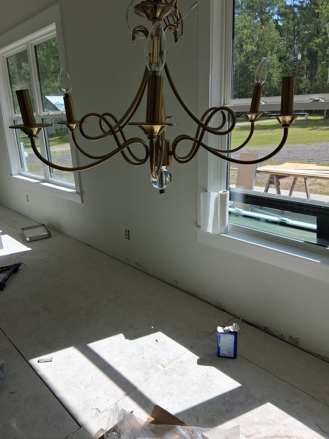 Customer photo review of French Classic Brass Scrolling Candle Style Chandelier