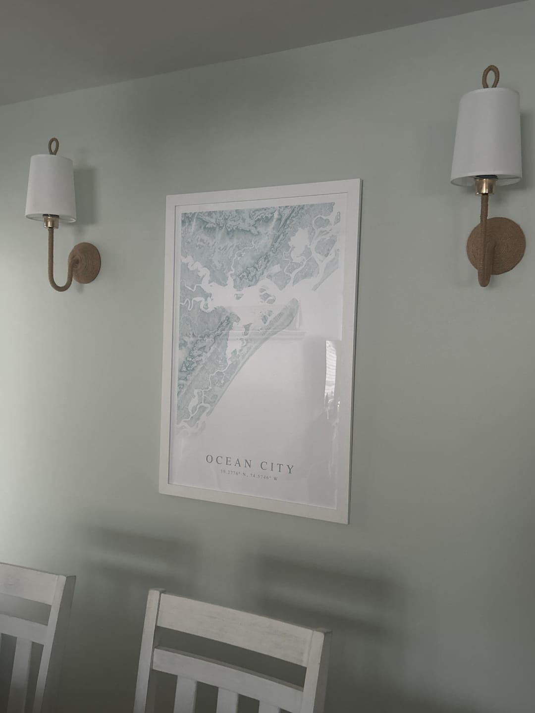Customer photo review of Ocean City NJ Map Print