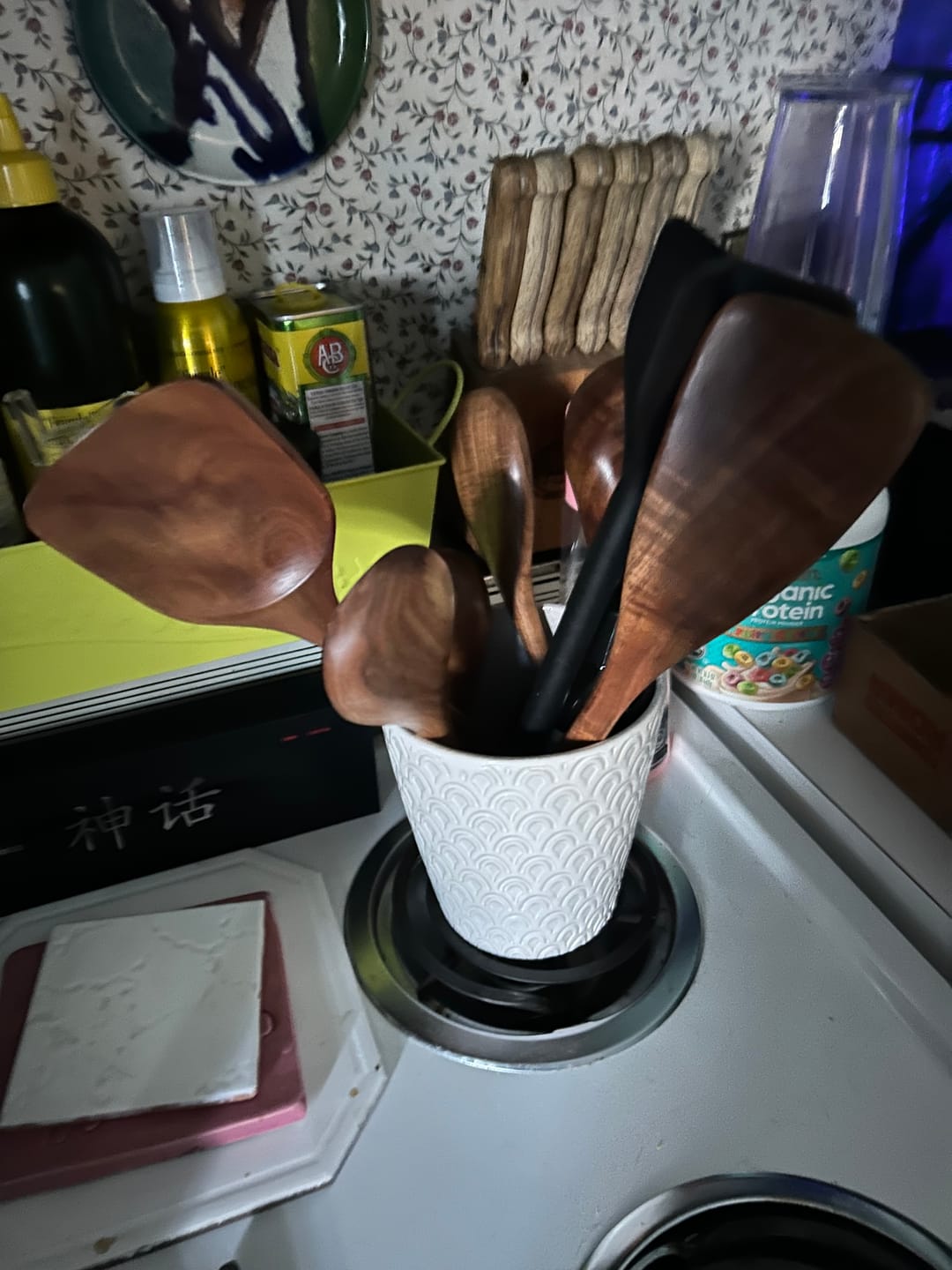 Customer photo review of Teak Wooden Utensil Set