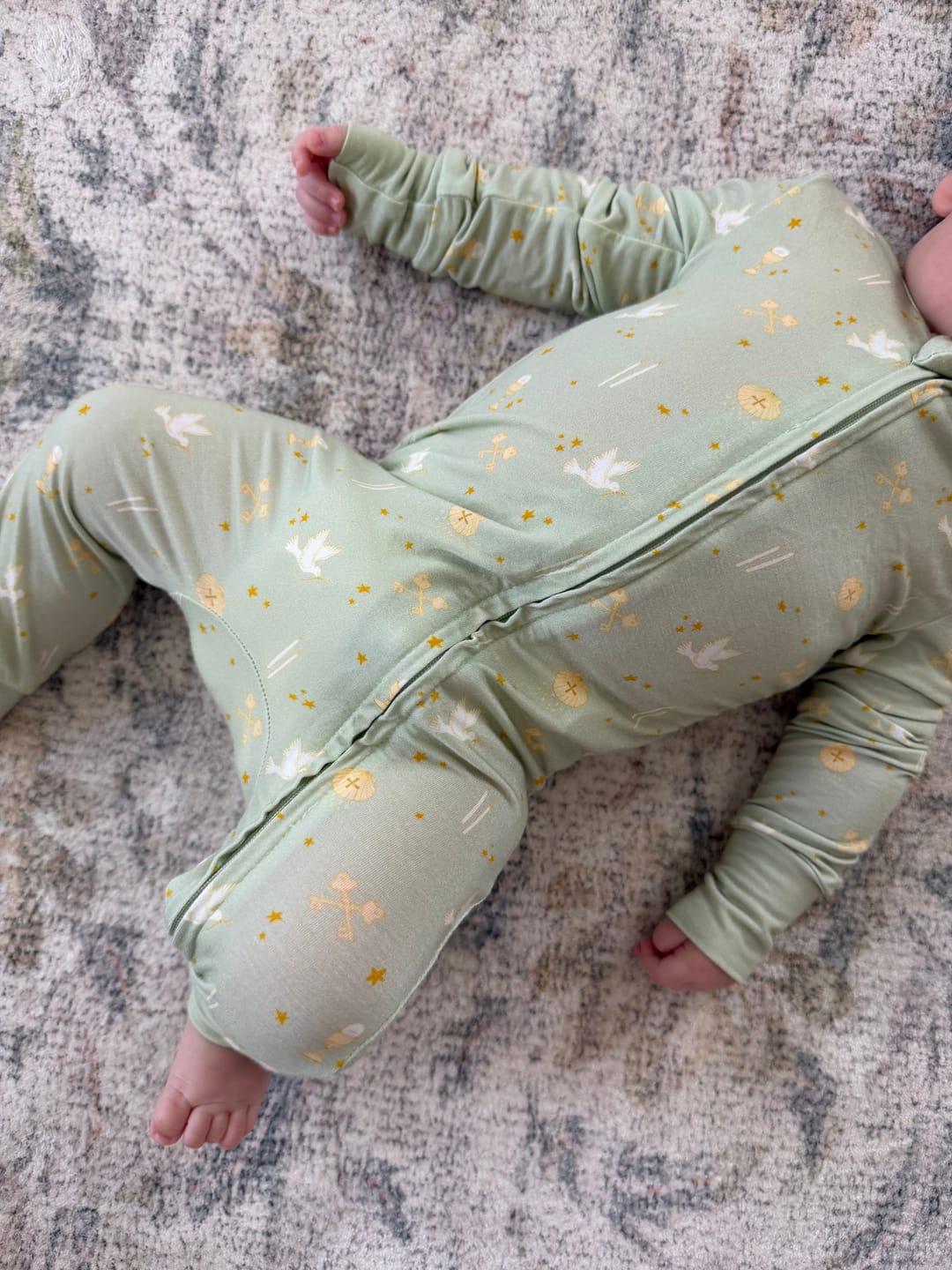 Customer photo review of The Blessed Sacraments Onesie