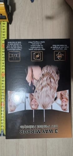 Customer photo review of Trifold Makeup Mirror – 360° Adjustable Travel Vanity Mirror