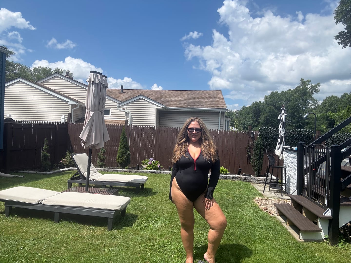 Customer photo review of Syla Long Sleeve Swimwear