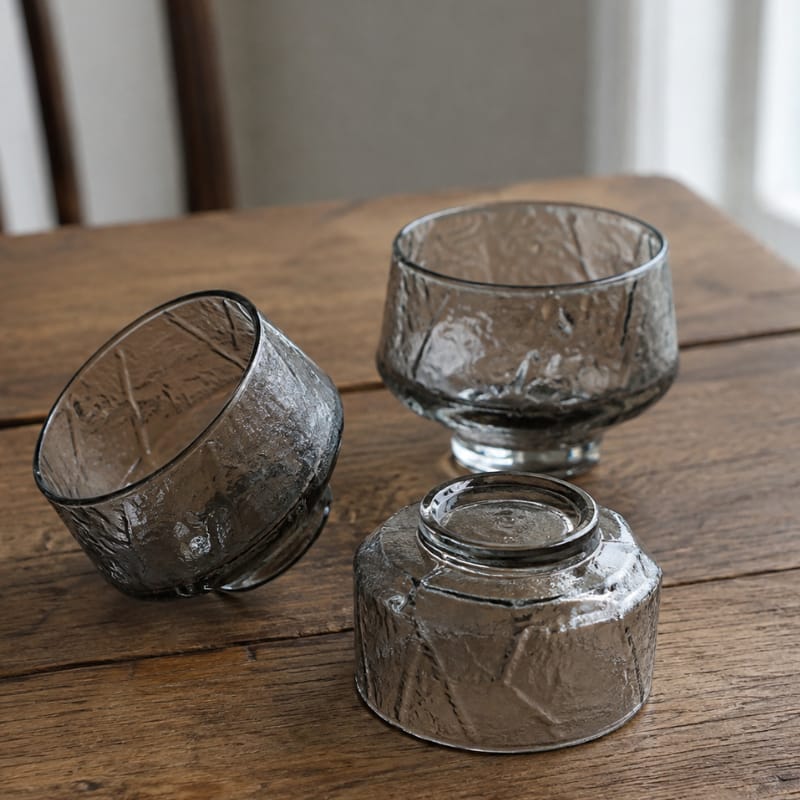 Customer photo review of Ren Handmade Hammer Pattern Smelling Small Glass Teacup - 6 pcs