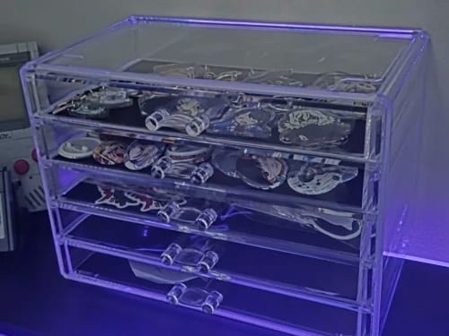 Customer photo review of Acrylic Desk Organizer – Clear Drawer Storage for Office