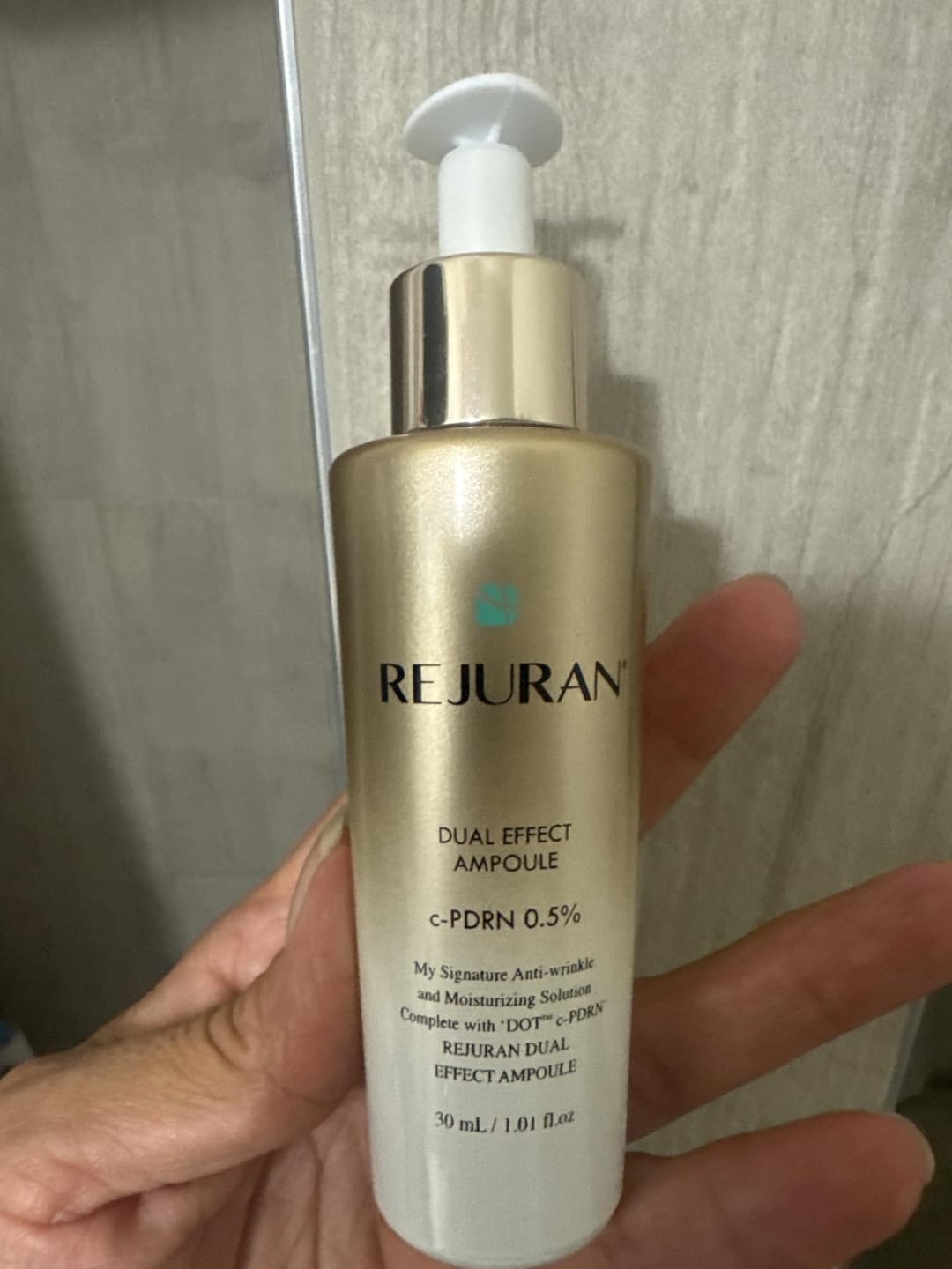 Customer photo review of Rejuran Dual Effect Ampoule