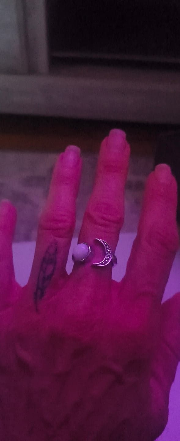 Customer photo review of Young Moon Moonstone Ring
