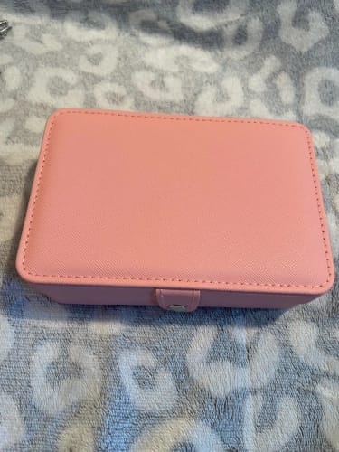 Customer photo review of Leather Jewelry Box – Ring and Earring Display Organizer
